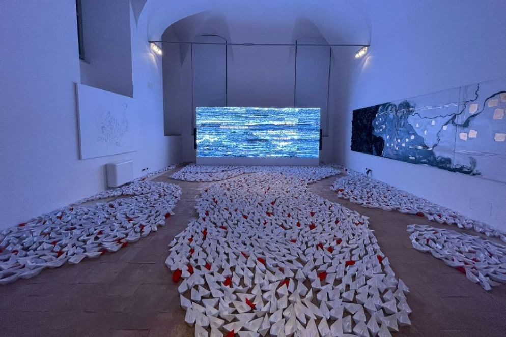 Una foto scattata alla mostra "Naufragi/Approdi" - G.M.