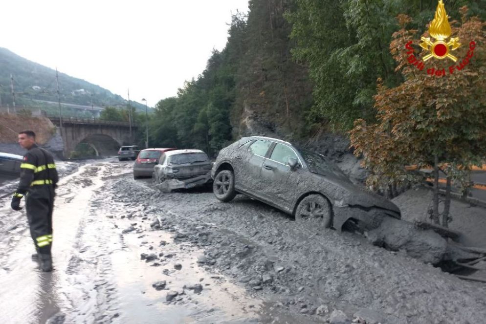 Così si presentava stamani Bardonecchia - Fotogramma / Vigili del fuoco