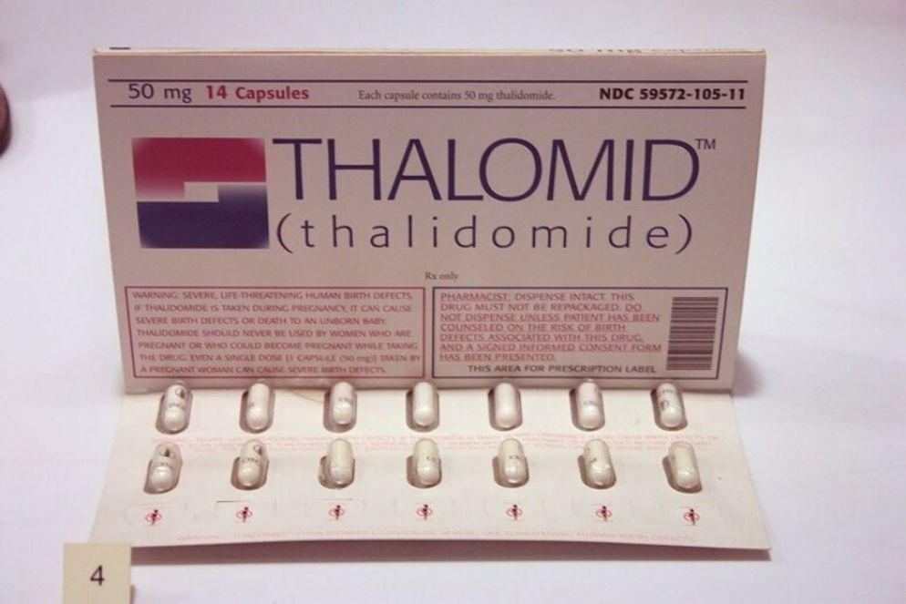Una confezione di talidomide - Ansa