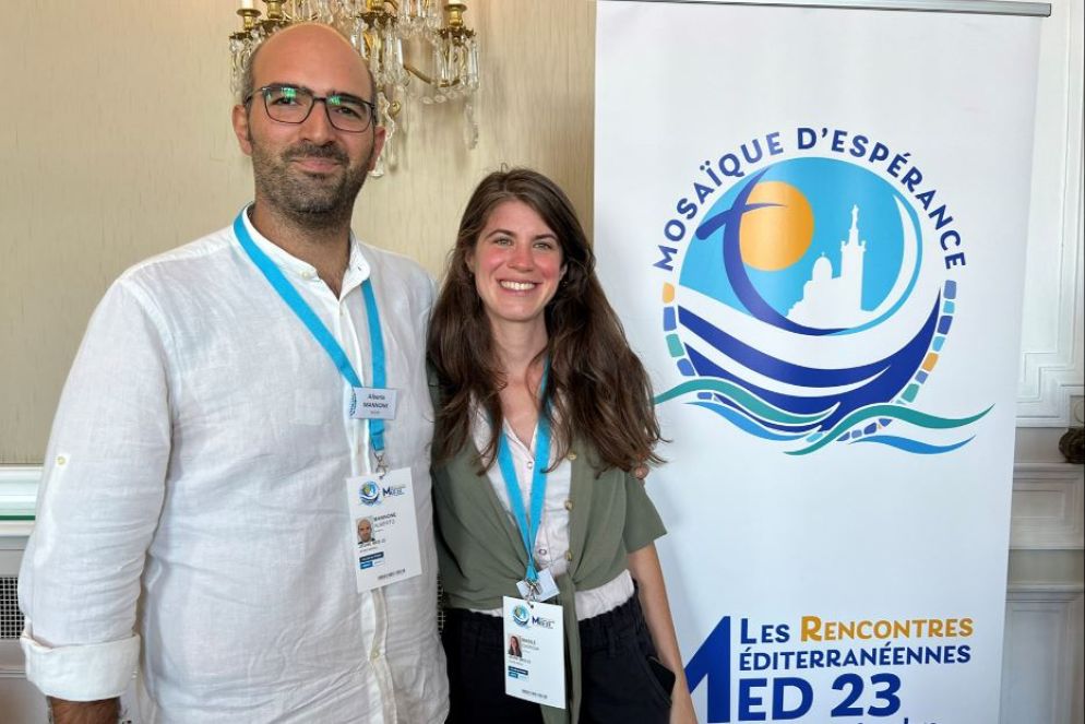 Alberto Mannone e Giorgia Basile, due dei giovani italiani agli "Incontri del Mediterraneo" a Marsiglia - Gambassi