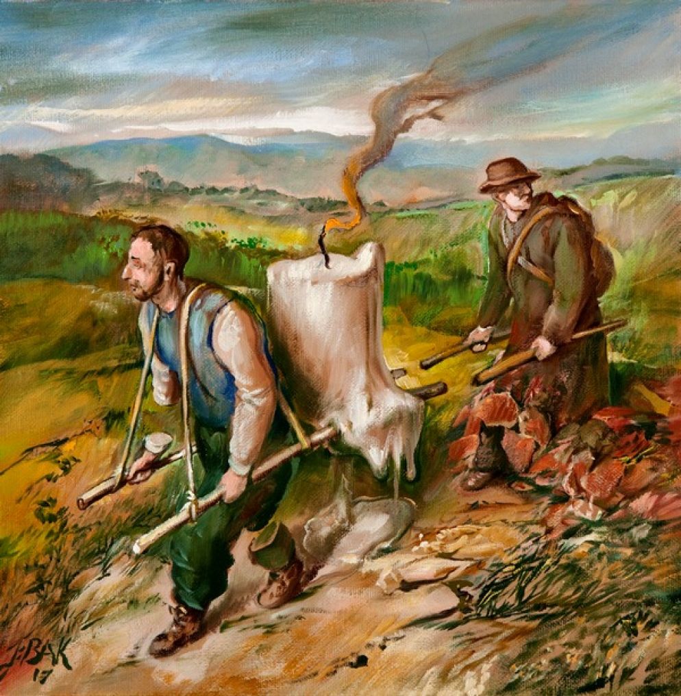 Samuel Bak, Ner Ot (lampada di luce) olio su tela Pucker Gallery Boston