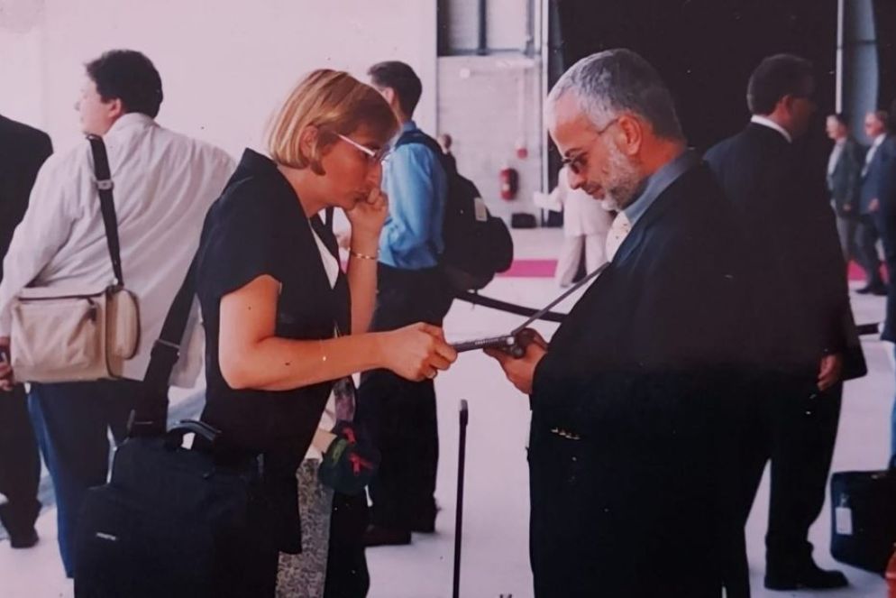 Insieme a Giovanna Chirri al seguito di un viaggio del Papa - .