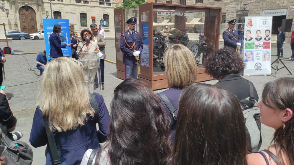 Tina Montinari, vedova del caposcorta Antonio Montinari, parla ai giovani - Agnese Palmucci