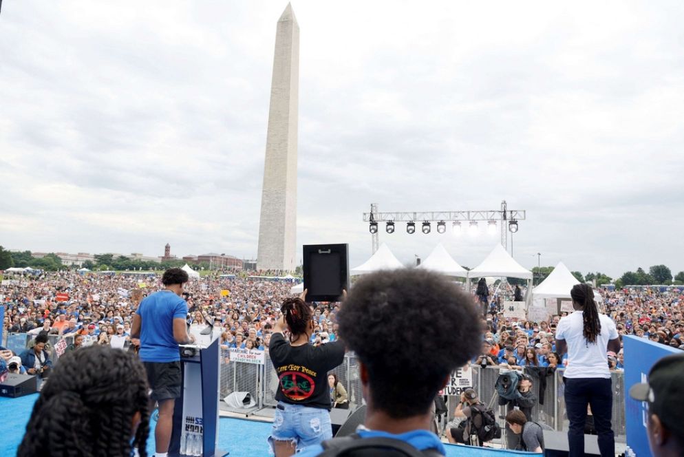 Nel luogo simbolo delle marce per i diritti civli a Washington - Reuters