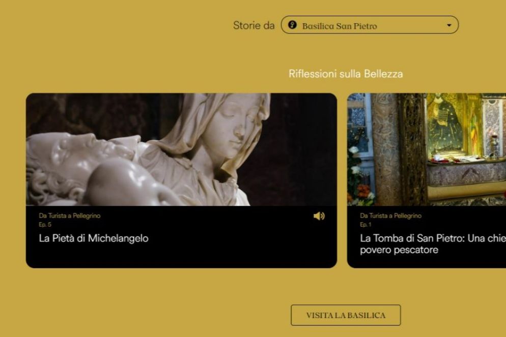 Una immagine dalla home page del sito “From Tourist to Pilgrim” - .