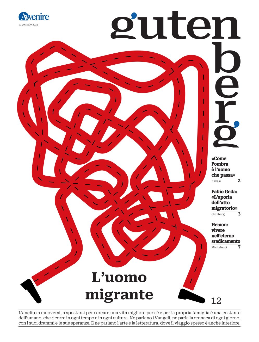 La copertina di "Gutenberg" n. 12, 10 gennaio 2025 - -