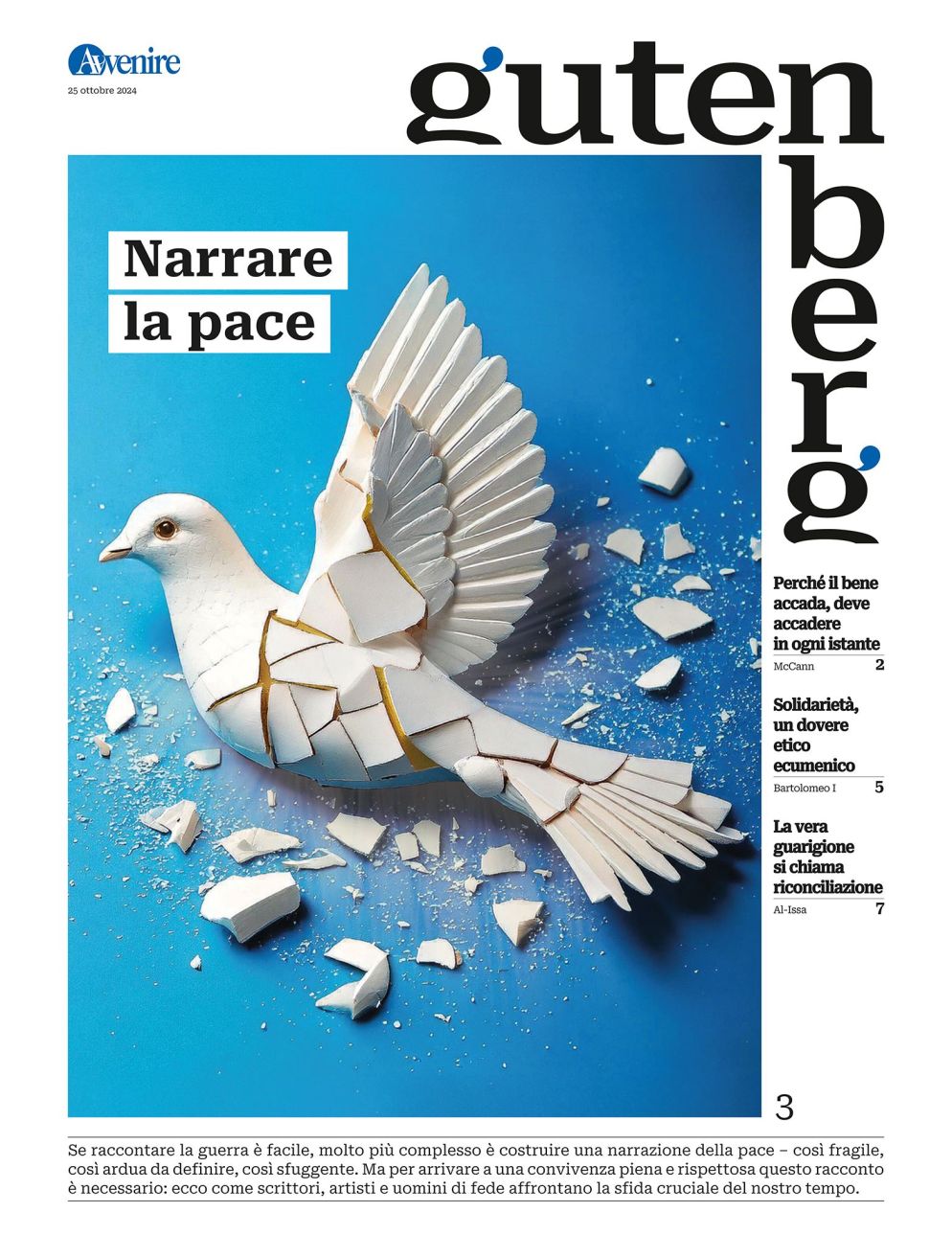 La copertina di "Gutenberg" n. 3, 25 ottobre 202 - -