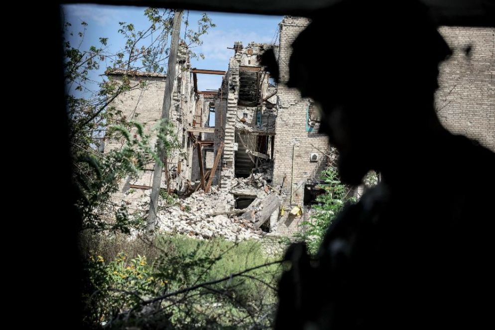 La cittadina di Chasiv Yar, nella regione di Donetsk, rasa al suolo dall'esercito russo - Ansa