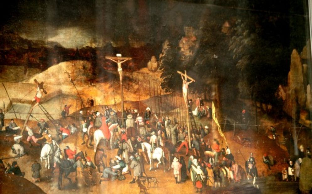 : Pieter Brueghel il Giovane (attribuito) La Crocifissione o il Calvario 1617 Chiesa di Santa Maria Maddalena Castelnuovo Magra. La Spezia