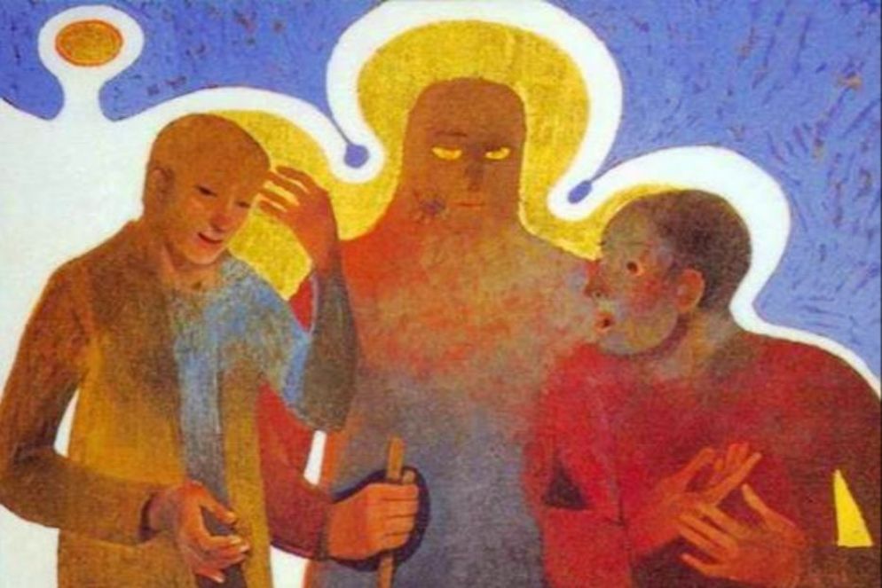 "I pellegrini di Emmaus" di Arcabas - Dal Web