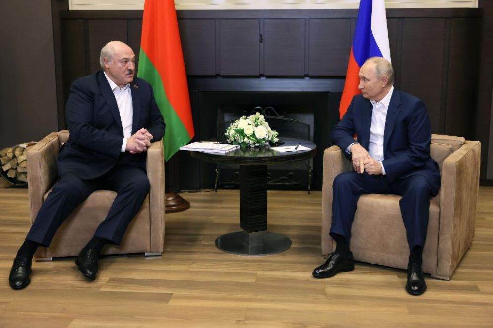 Un incontro fra il presidente bielorusso Alexander Lukashenko e il leader russo Vladimir Putin - Ansa