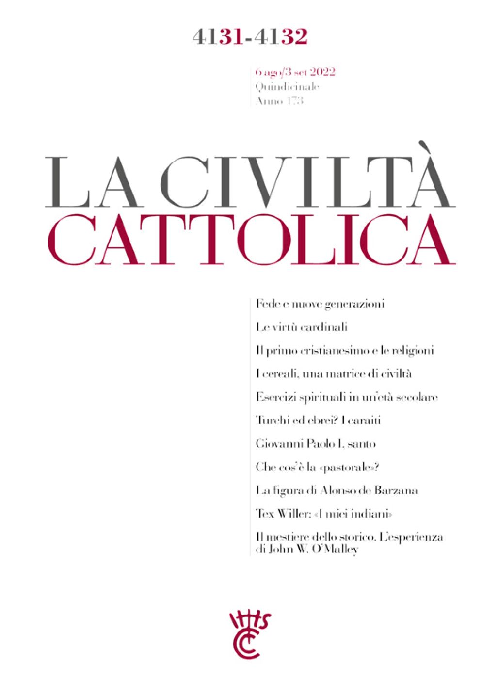 La copertina del prossimo numero de “La Civiltà Cattolica” - .