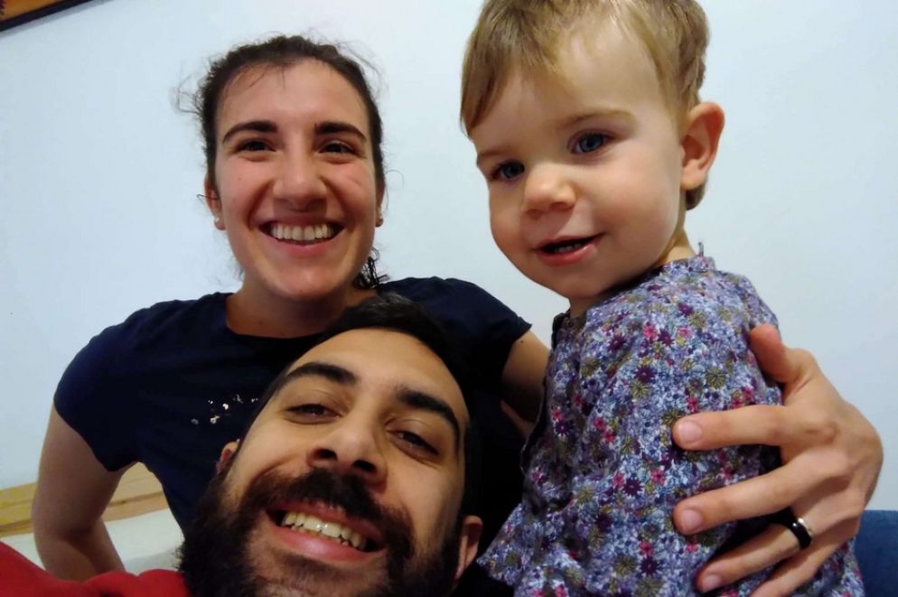 Giulia de Filippis, il marito Francesco Reggiani e la loro bambina - Foto Famiglia Reggiani