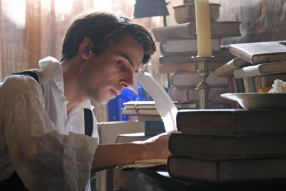 Leonardo Maltese, nei panni di Leopardi adulto - Web